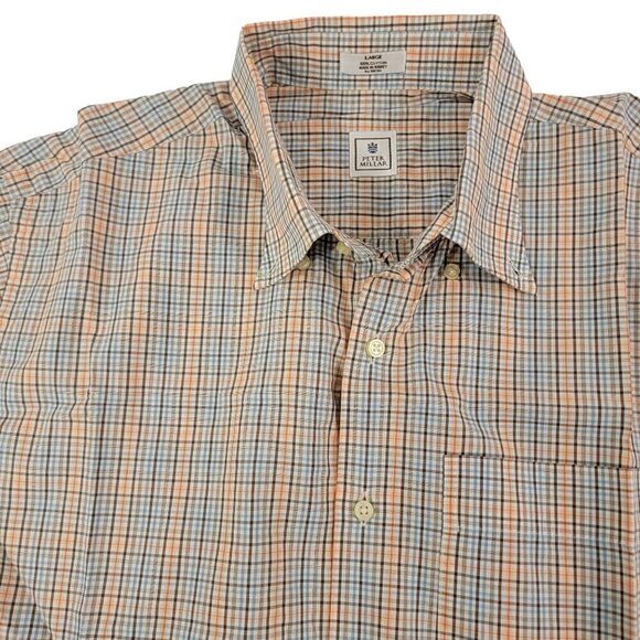 Peter Millar Men’s 100% Cotton Long Sleeve Button Down Shirt  - Size Large - Picture 7 of 14